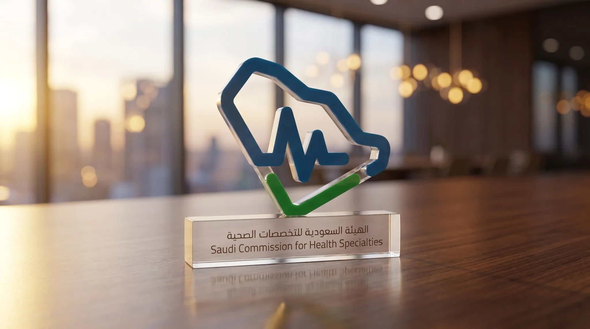 Saudi Commission for Health Specialties — Logo-Shaped Acrylic Trophy