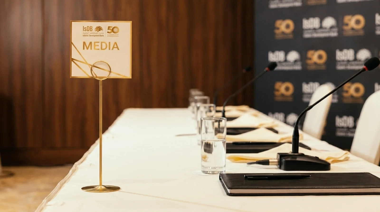 Islamic Development Bank · 50th anniversary press conference, Vista United event production