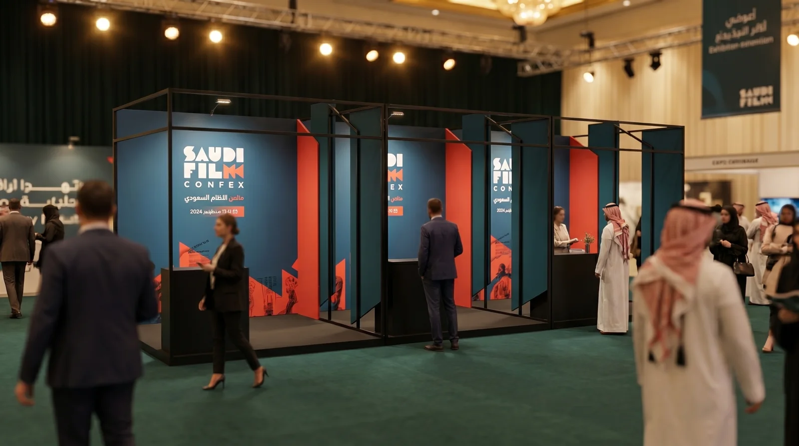 Saudi Film Confex · Modular booth row