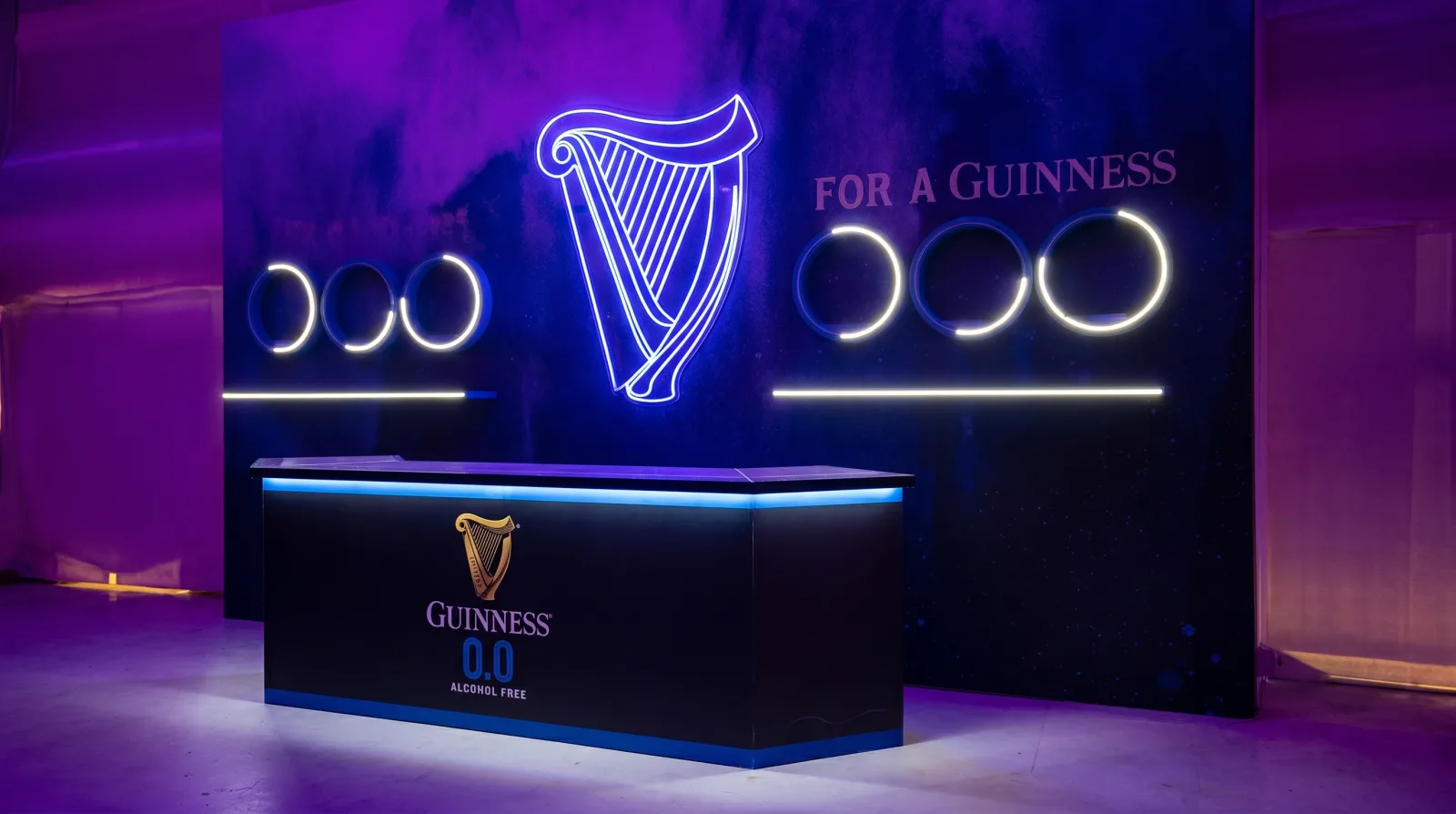 Guinness 0.0 · Activation booth, Vista United exhibition fabrication